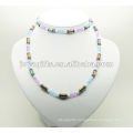 Fashion Hematite Wrap With Rainbow Tube Beads